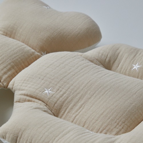 Premium Line /  6layer Gauze Embroide Starmoon -Beige