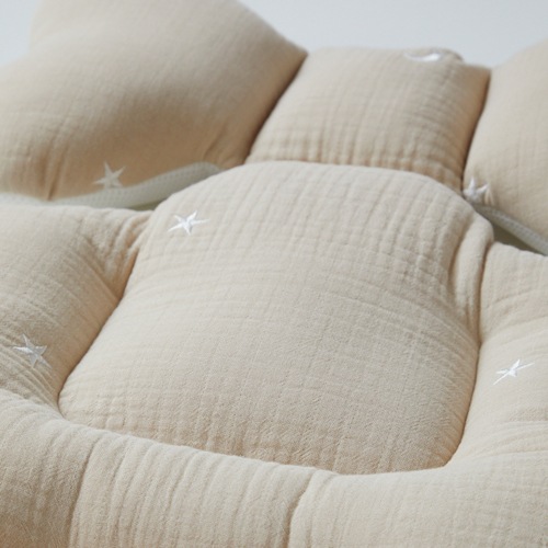 Premium Line /  6layer Gauze Embroide Starmoon -Beige