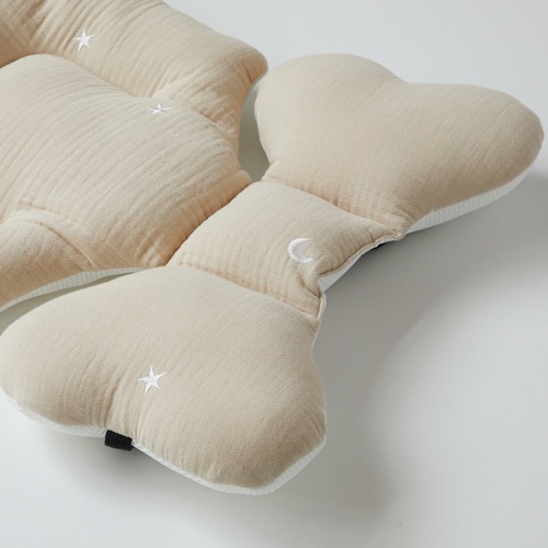 Premium Line /  6layer Gauze Embroide Starmoon -Beige