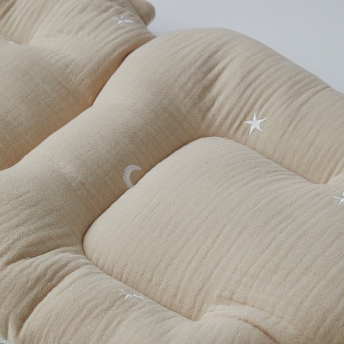Premium Line /  6layer Gauze Embroide Starmoon -Beige