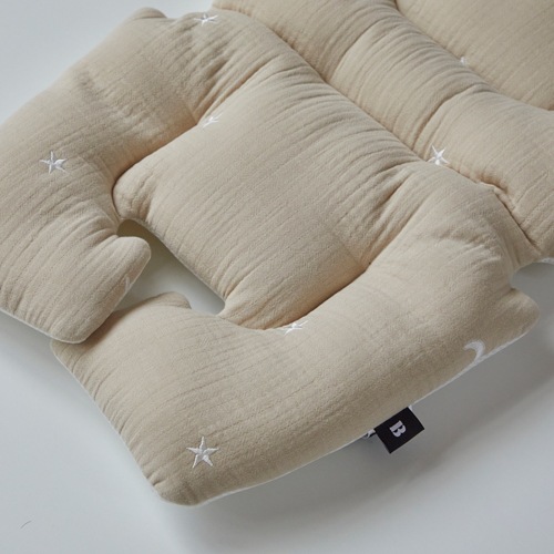 Premium Line /  6layer Gauze Embroide Starmoon -Beige