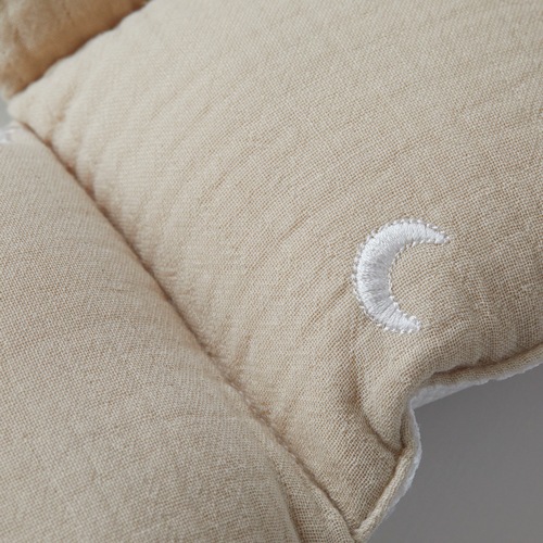 Premium Line /  6layer Gauze Embroide Starmoon -Beige