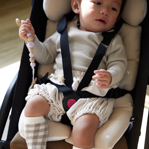 Premium Line /  6layer Gauze Embroide Starmoon -Beige