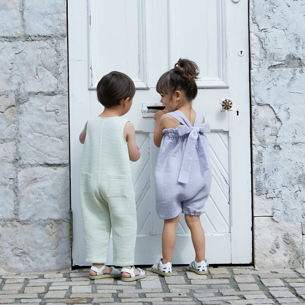 Premium Waffle Egg salopette＜80-90 / 90-100＞