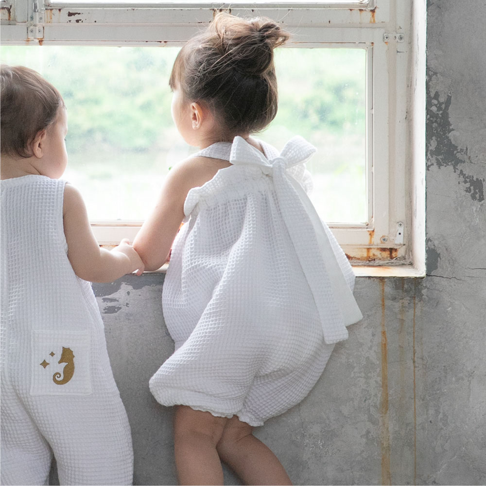 Premium Waffle Egg salopette＜80-90 / 90-100＞