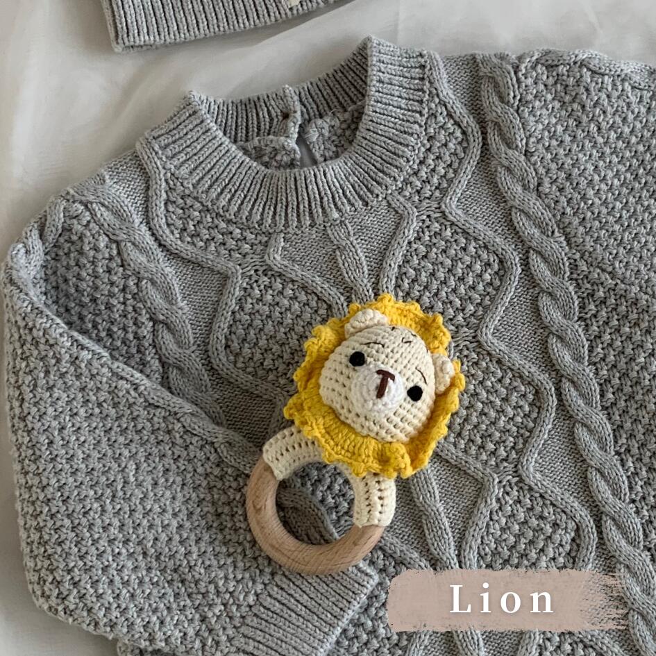 Cotton Knit Rattle | Animal Collection