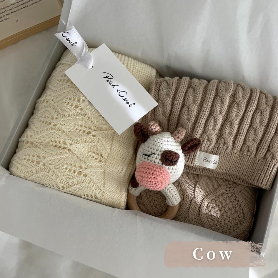 Cotton Knit Rattle | Animal Collection