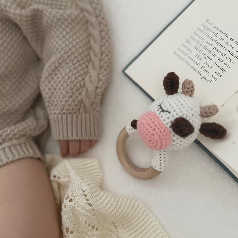 Cotton Knit Rattle | Animal Collection