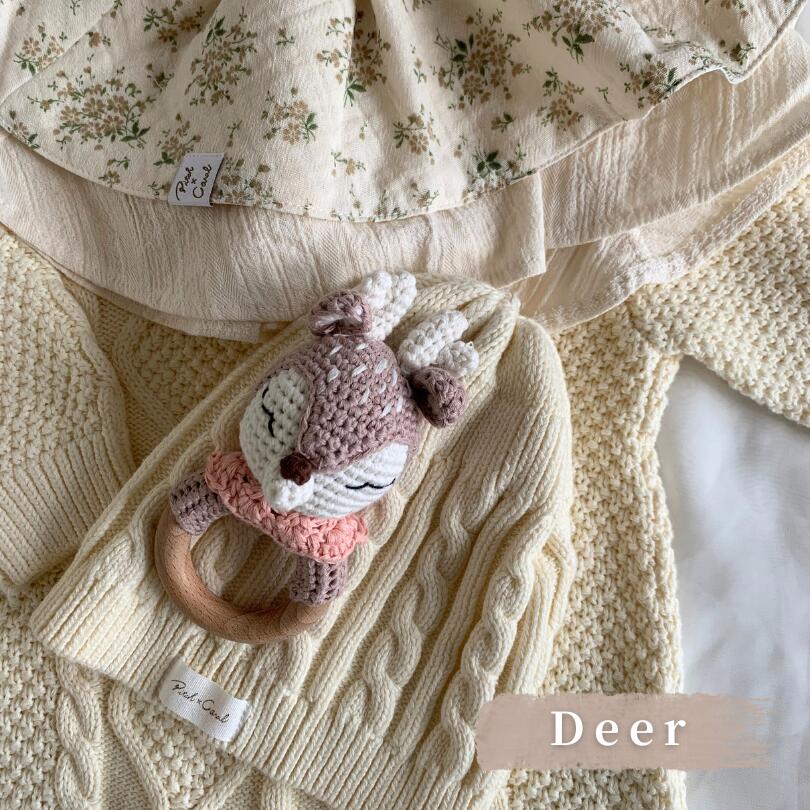 Cotton Knit Rattle | Animal Collection