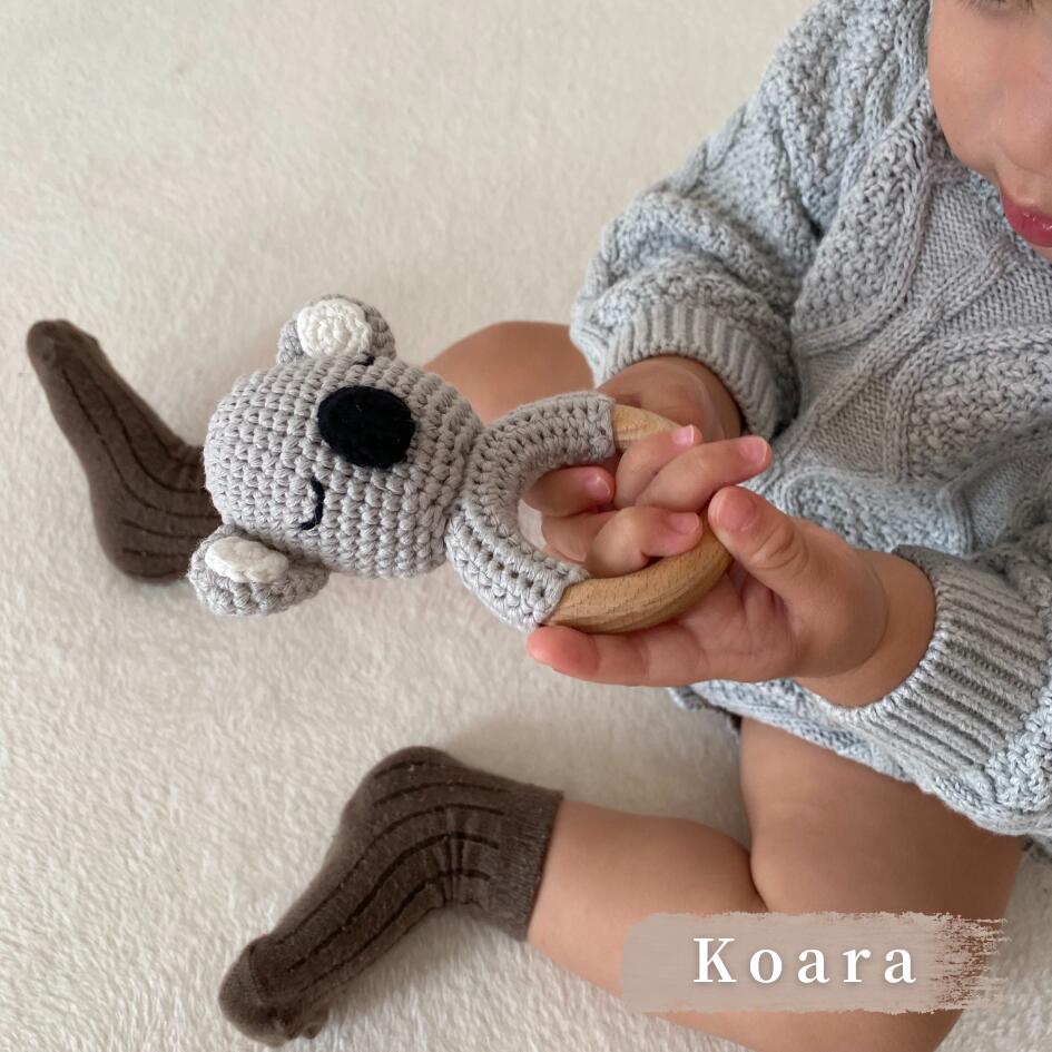 Cotton Knit Rattle | Animal Collection