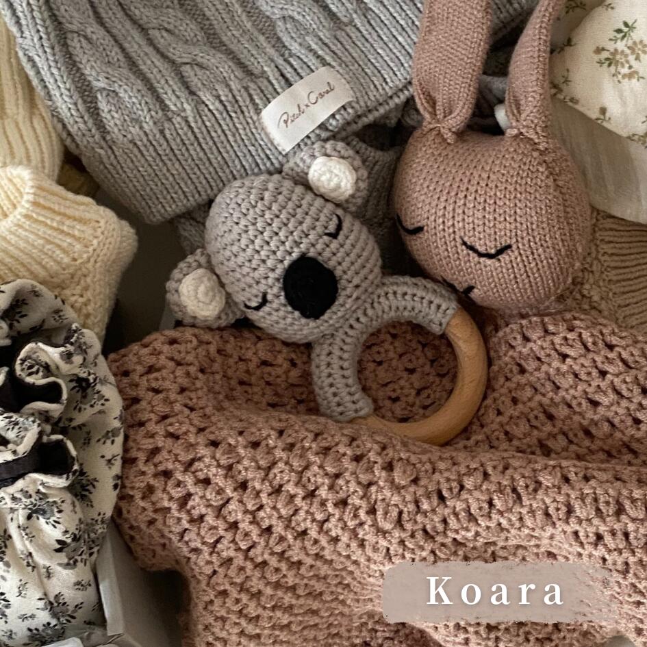Cotton Knit Rattle | Animal Collection