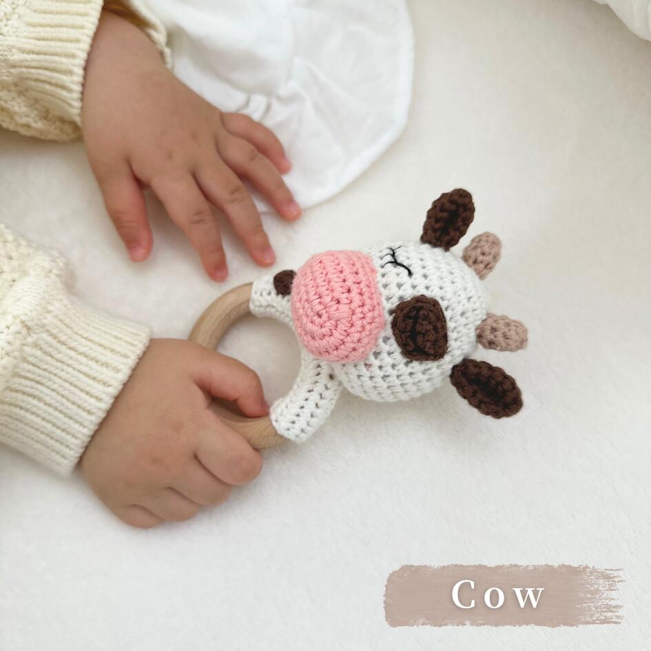Cotton Knit Rattle | Animal Collection