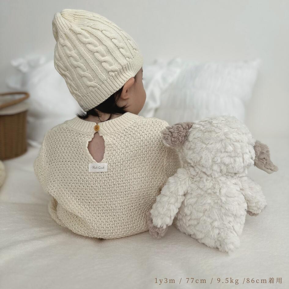 [セット商品] Cotton Knit Romper & Cotton Gaze RollingBib set