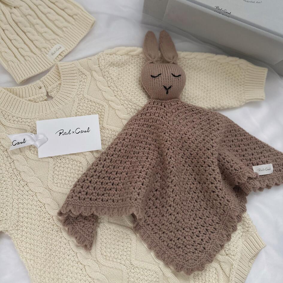 Cotton Knit Security Blanket | Bunny