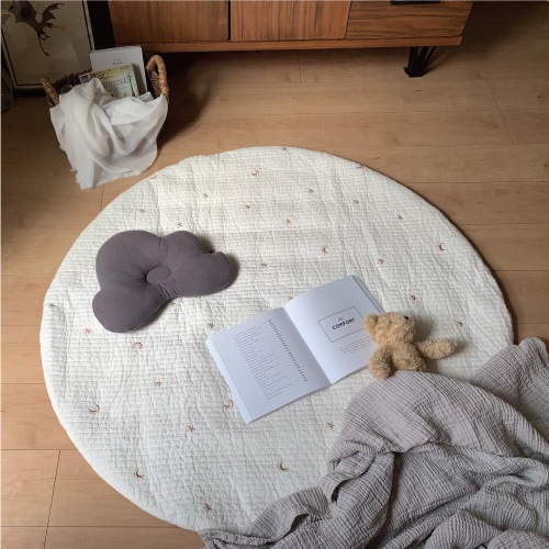Round rugmat Embroide Star&Moon