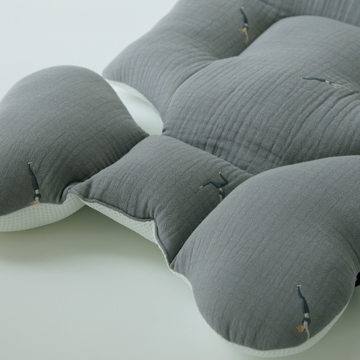 Premium Line /  6layer Gauze Embroide YOGA -Grey