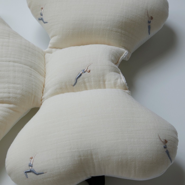 Premium Line /  6layer Gauze Embroide YOGA -Ivory