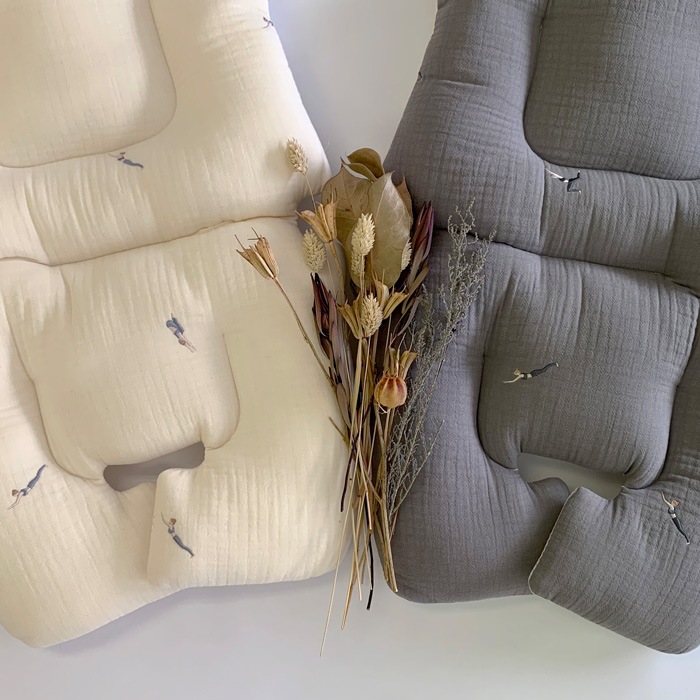 Premium Line /  6layer Gauze Embroide YOGA -Ivory