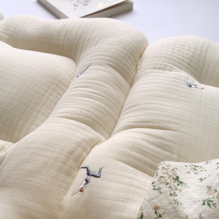 Premium Line /  6layer Gauze Embroide YOGA -Ivory