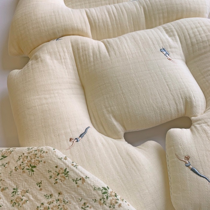 Premium Line /  6layer Gauze Embroide YOGA -Ivory