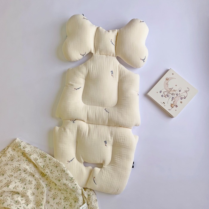 Premium Line /  6layer Gauze Embroide YOGA -Ivory