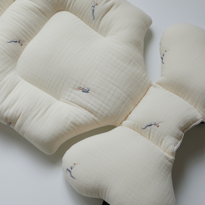 Premium Line /  6layer Gauze Embroide YOGA -Ivory