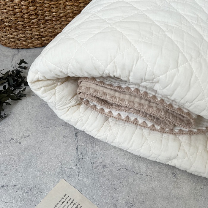 Round rugmat Square Ivory