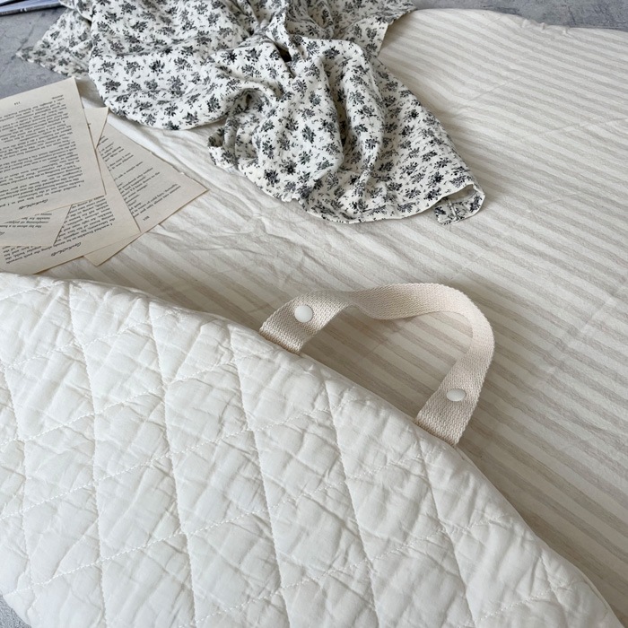 Round rugmat Square Ivory