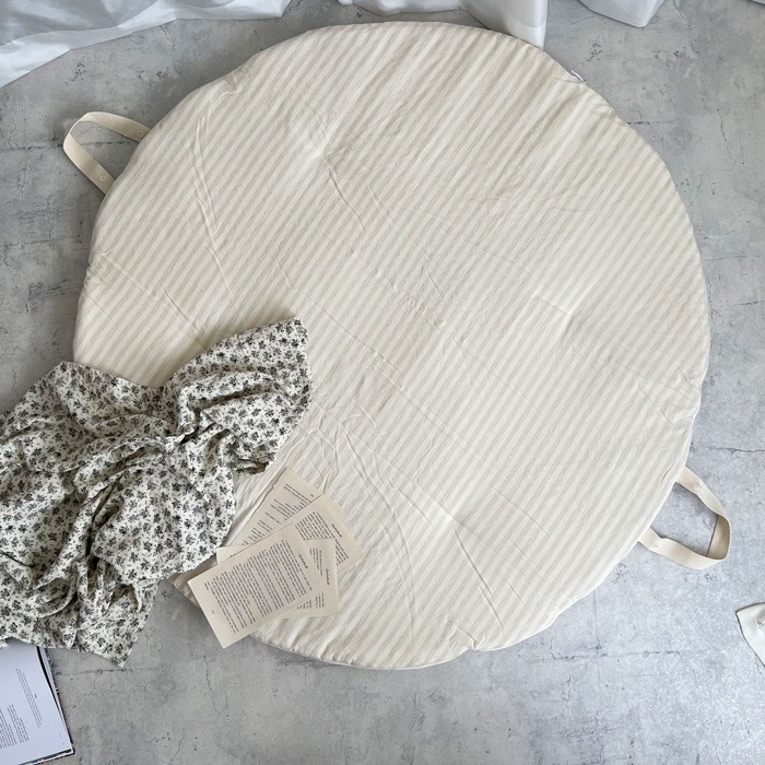 Round rugmat Square Ivory