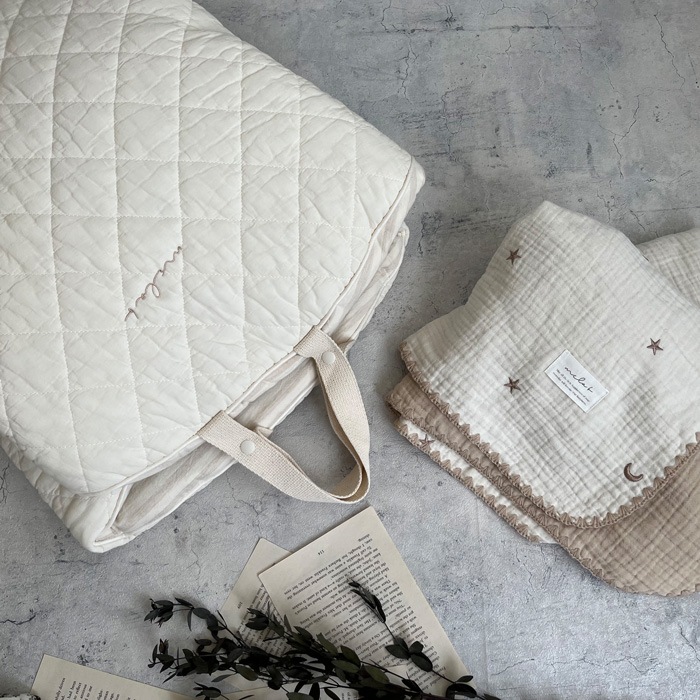 Round rugmat Square Ivory