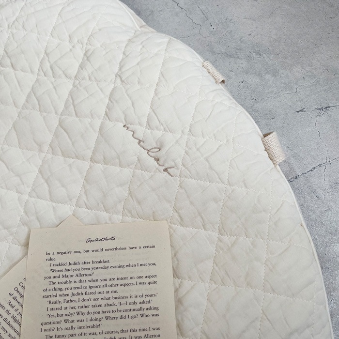 Round rugmat Square Ivory