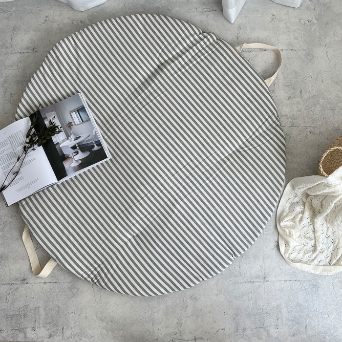 Round rugmat Square Ice grey