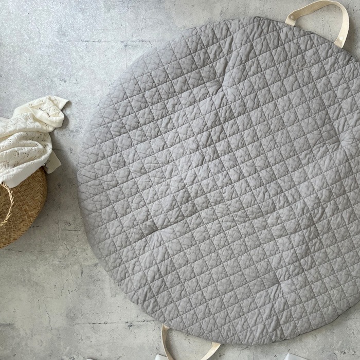 Round rugmat Square Ice grey