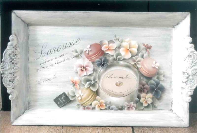 SK-A9 ピオラとマカロンの春色リース | アクリルパターン