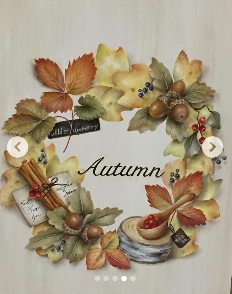 SK-A11 Autumn リース | アクリルパターンパケット,北川小百合
