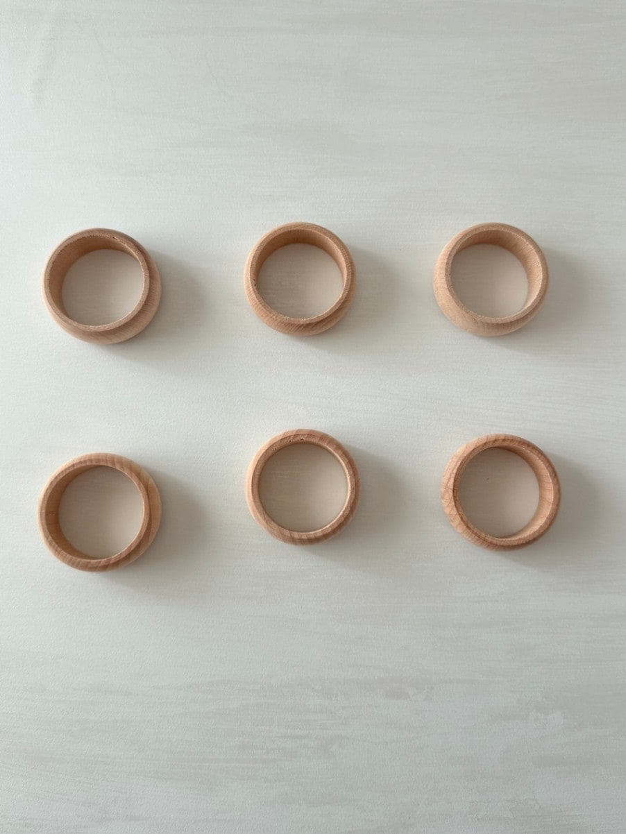 WD-P 48 白木ナプキンリング 6個セット | 素材,キャンドルスタンド