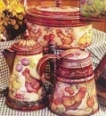 JW-228 Country Kitchen Roosters & Fruit P3187|Jo Sonja Jansen|アクリルパターンパケット