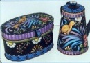RW-93 Folk Art Tin Coffee Pot|Rosemary West|アクリルパターンパケット