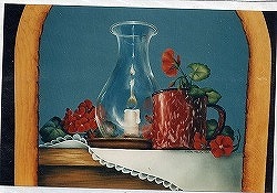 CR-11 Candle cup & geraniums