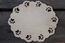 WD-485 Paw print ornament/coaster cutout 犬の足跡|ウッド|素材
