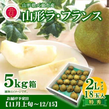 【R-04】 ラ・フランス 5kg 2L 18玉