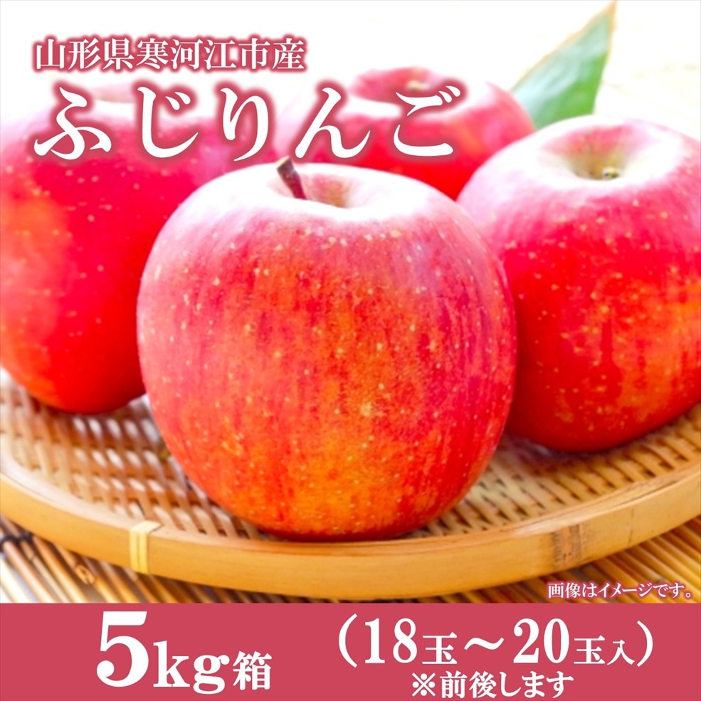 【F-02】 山形県寒河江市産ふじりんご　5kg箱　（18玉～20玉前後）