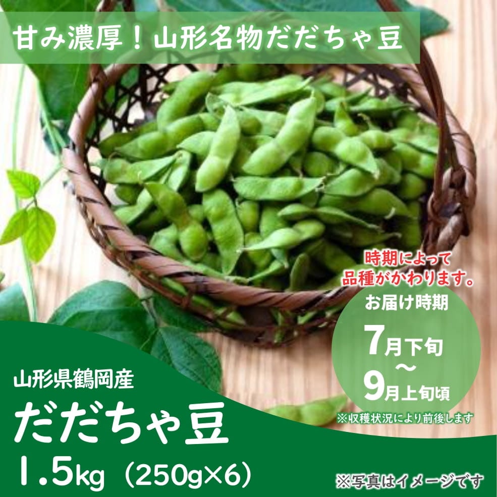 【ED-03】だだちゃ豆1.5kg（250g×6袋）