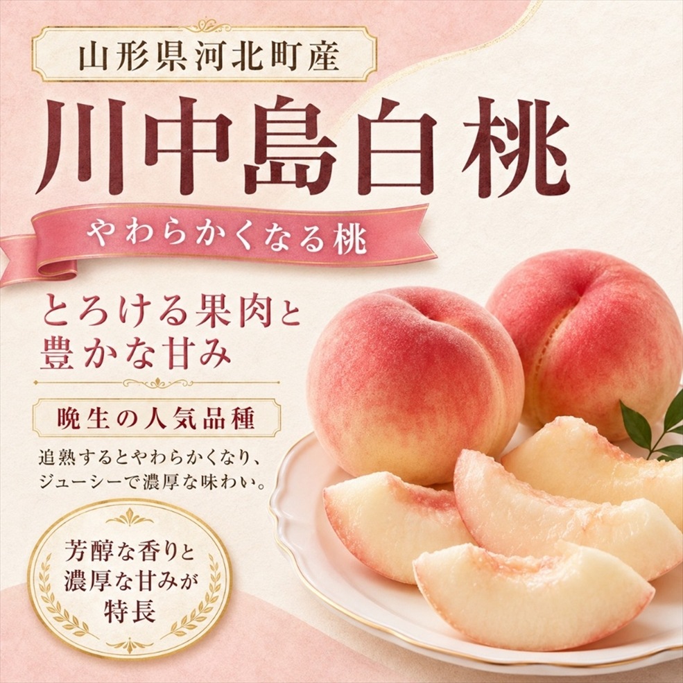 桃（川中島白桃） 約3kg箱（8～11玉入※前後します）【M-01】 | 果物