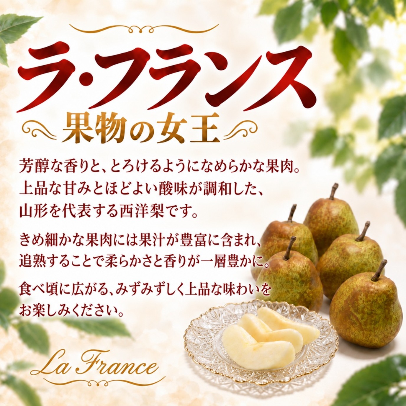ラ・フランス 3kg 2L 10玉【R-01】