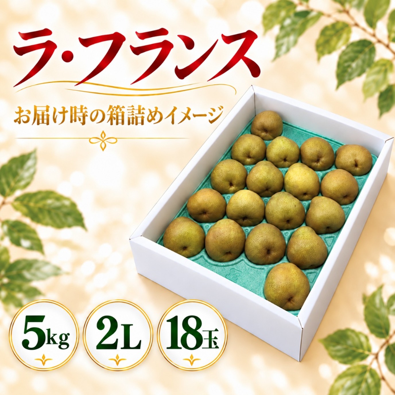 ラ・フランス 5kg 2L 18玉【R-04】