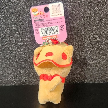 山形限定旅するマメしば ぬいぐるみマスコットポールチェーン 花笠