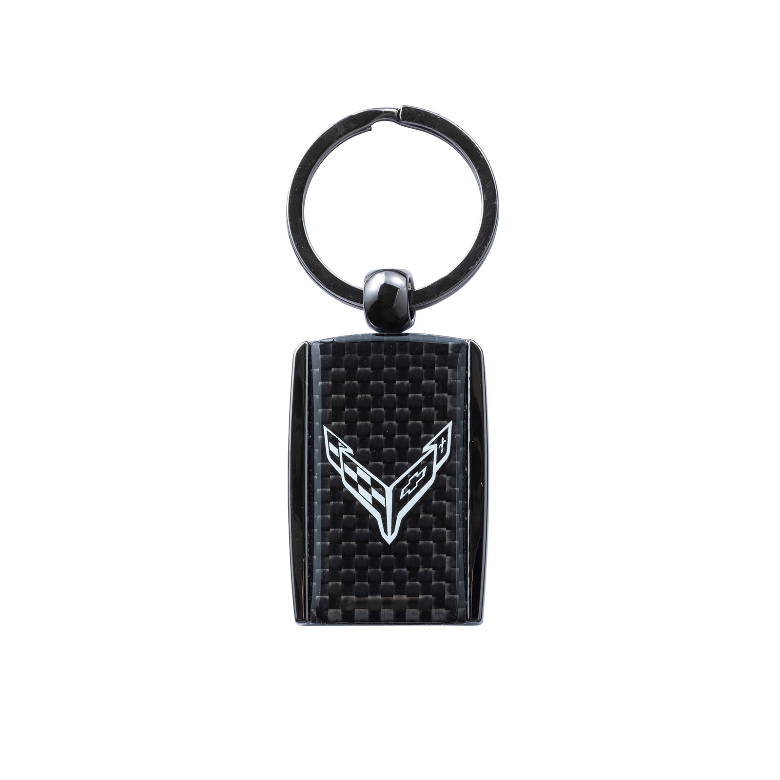 C8 CARBON FIBER ACCENT KEYRING