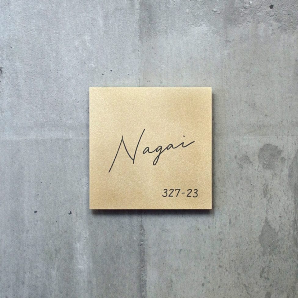 Mサイズ 筆記体+手描き数字