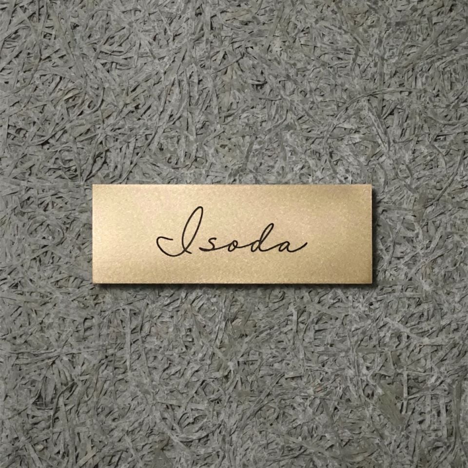 オーダーサイズ 225×80mm 筆記体